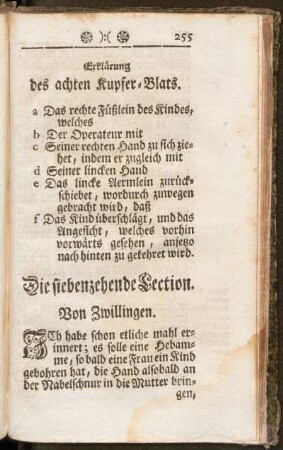 Die siebenzehende Lection. Von Zwillingen