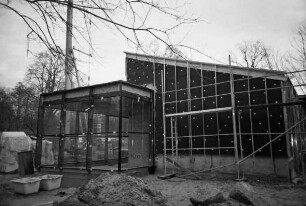 Kulturzentrum Wassermühle: Atelierhaus im Rohbau: Nordwestfassade