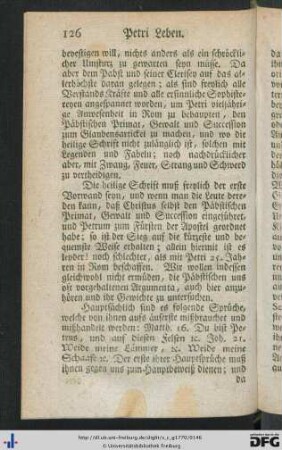 4. Von dem Primat, den Petrus in Rom aufgerichtet haben soll.