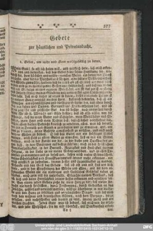 Gebete zur häuslichen und Privatandacht.