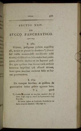 Sectio XXIV. De Succo Pancreatico
