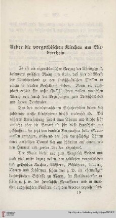 [1].1843: Ueber die vorgothischen Kirchen am Niederrhein