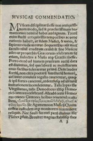 Musicae Commendatio.