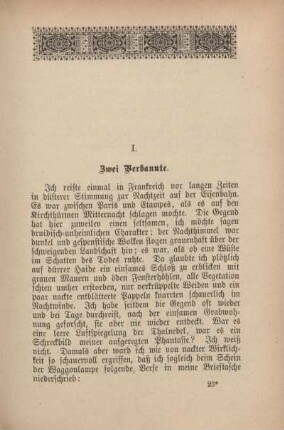I. Zwei Verbannte.