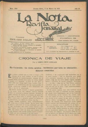 Crónica de viaje : En Cacheuta. - La visita médica. - Incidentes por falta de educación. - Siluetas conocidas