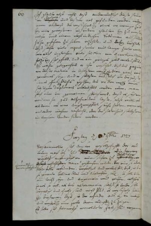 Freytag d 7 9bris 1727.