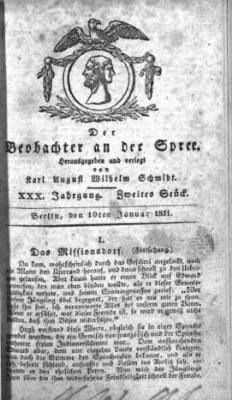2. Stueck, 10. Januar 1831