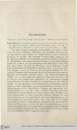 Litteraturbericht