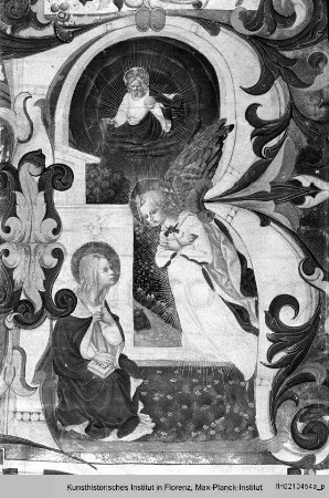 Graduale B : Historisierte Initiale R: Verkündigung