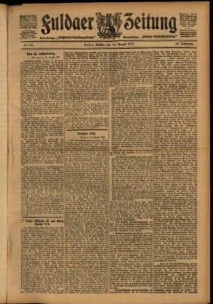 Ausgabe vom Freitag, den 16. August 1907.