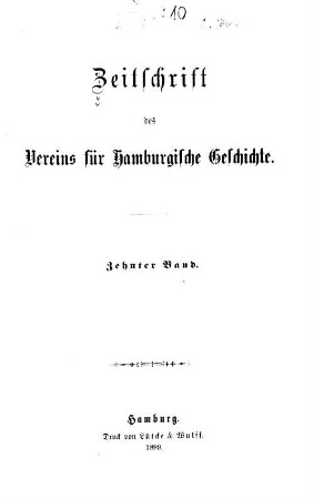 10.1899: Zeitschrift des Vereins für Hamburgische Geschichte