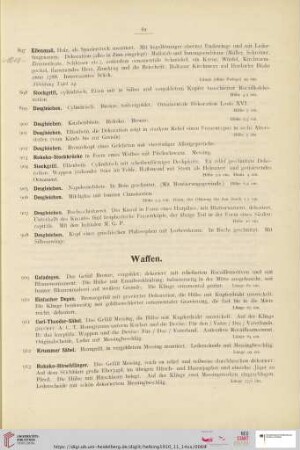 Waffen (Nr. 909-939)