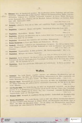 Waffen (Nr. 909-939)