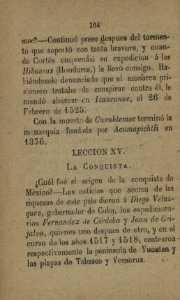 Leccion XV. La conquista