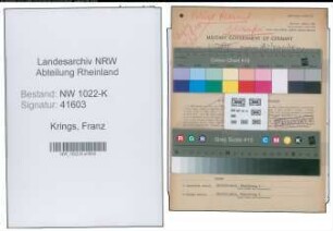 Entnazifizierung Franz Krings , geb. 22.10.1919 (Bahnbeamter)