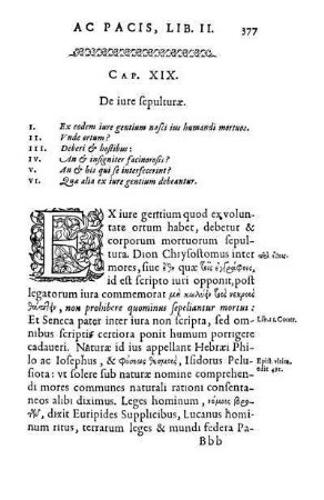 Cap. XIX. De iure sepulturæ.