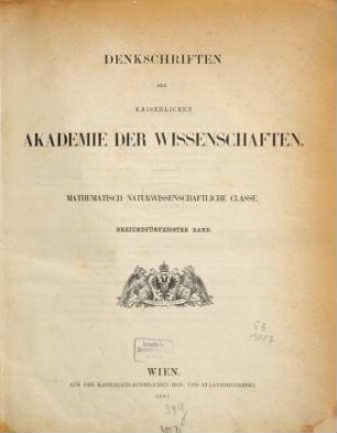 Denkschriften. 53. 1887