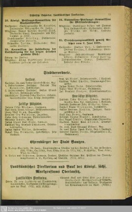 Landständisches Direktorium und Bank des Königl. sächs. Markgrafthums Oberlausitz