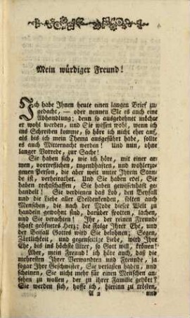 Ueber die Heyrathen : als ein Pendant, zur Abhandlung über die Ehe, Erster Theil