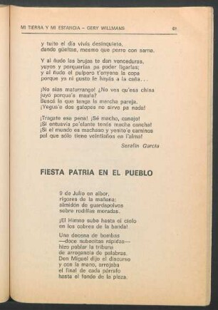 Fiesta patria en el pueblo