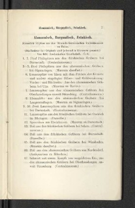 Alamannisch, Burgundisch, Fränkisch