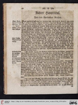 Achter Haupttitul. Von den Nordischen Reichen