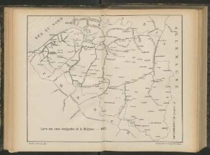 Carte des voies navigables de la Belgique.-1885.