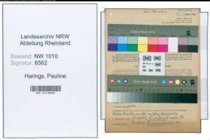 Entnazifizierung Pauline Harings , geb. 05.04.1890 (Kauffrau)