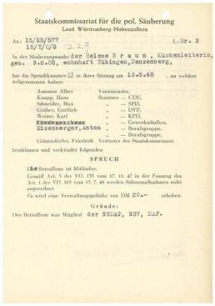 Braun, Helene