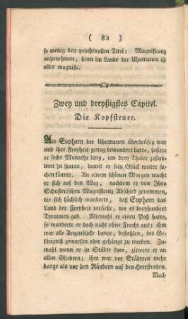Zwey und dreyßigstes Capitel. Die Kopfsteuer.