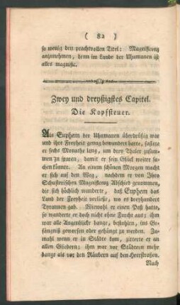 Zwey und dreyßigstes Capitel. Die Kopfsteuer.