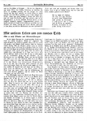 Mit unseren Lesern um den runden Tisch