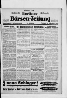 Berliner Börsen-Zeitung, Abendausgabe