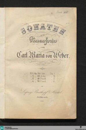 Sonaten für das Pianoforte