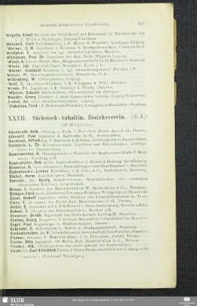 XXVII. Sächsisch-Anhaltin. Bezirksverein.