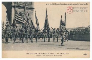 Les Fêtes de la Victoire à Paris - 14 Juillet 1919 - Le Dèfilé - Les Etendards Américains