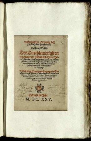 Undergerichts Ordnung deß Fürstenthumbs Zweybrücken : Welche auß Befelch Des Durchleuchtigsten Hochgebornen Fürsten und Herrn/ Herren Johansen Pfaltzgraven bey Rhein ... von newem wider auffgelegt ; Darbey etliche Statuta und Satzungen in Successionen oder Erbfällen/ Einkindschafften/ Abdrieb oder Losungen/ Kauffen unnd Verkauffen/ Zinßverschreibungen/ und andern Policey händeln/ Auch daß man sich in Malefitz sachen deß Reichs Peinlichen Gerichts Ordnung nach verhalten soll