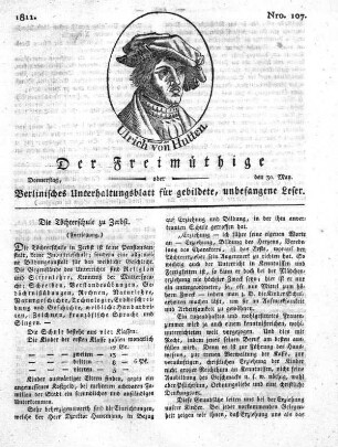Nro. 107, Donnerstag, den 30. May 1811