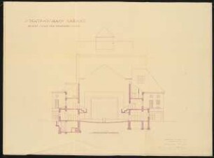 Schauspielhaus, Bremen Wiederaufbau: Schnitt durch den Zuschauerraum 1:100