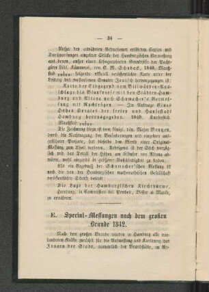 E. Special-Messungen nach dem großen Brande 1842.