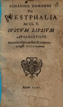 Pro Westphalia ad Iustum Lipsium apologeticus