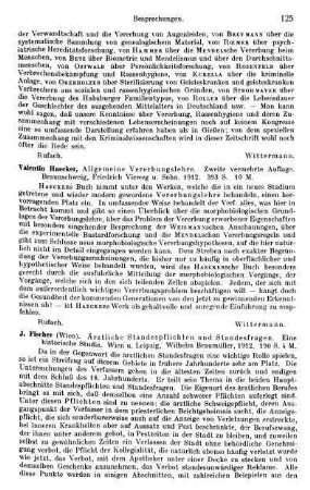 125, Valentin Haecker. Allgemeine Vererbungslehre. 1912