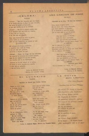 Mi lucerito : Tango - Cantado en discos, por Carlos Gardel