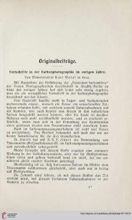 25: Fortschritte in der Farbenphotographie im vorigen Jahre