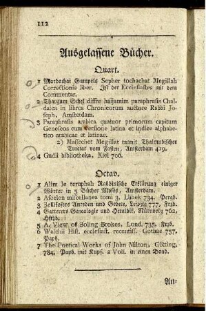 Ausgelassene Bücher.