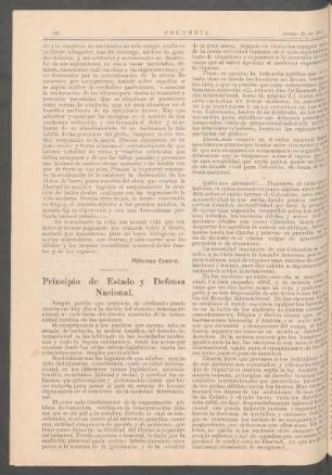 Principio de estado y defensa nacional.