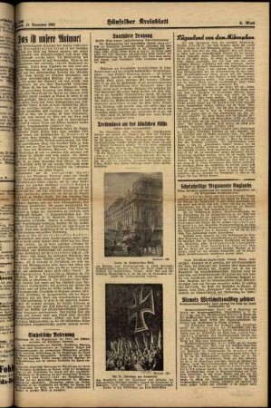 Zweite Ausgabe vom Mittwoch, den 15. November 1939.