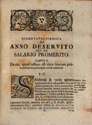 Dissertatio Ivridica De Anno Deservito Sev Salario Promerito