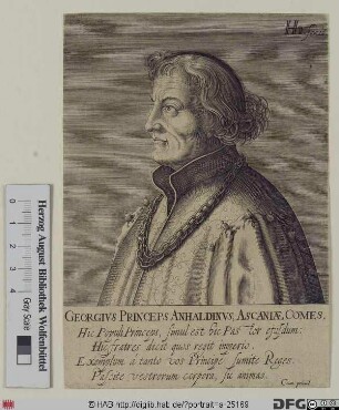 Bildnis Georg III., 1544 Fürst zu Anhalt-Plötzkau