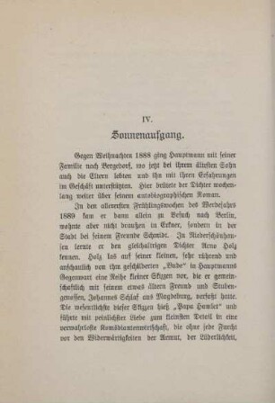 IV. Sonnenaufgang